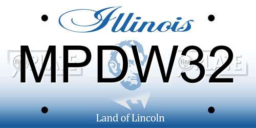 MPDW32 Illinois License Plate