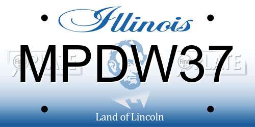 MPDW37 Illinois License Plate