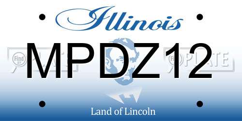 MPDZ12 Illinois License Plate