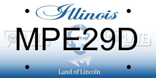 MPE29D Illinois License Plate