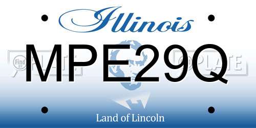 MPE29Q Illinois License Plate