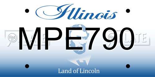 MPE790 Illinois License Plate