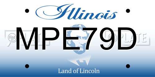MPE79D Illinois License Plate