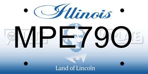 MPE79O Illinois License Plate