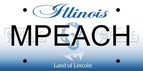 MPEACH Illinois License Plate