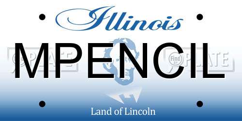 MPENCIL Illinois License Plate
