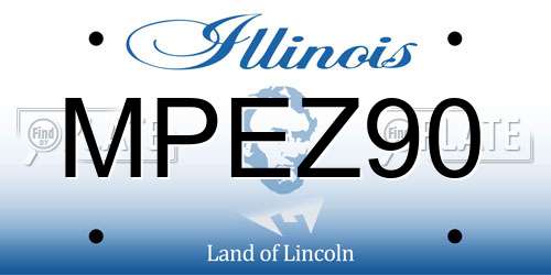 MPEZ90 Illinois License Plate