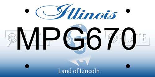 MPG670 Illinois License Plate