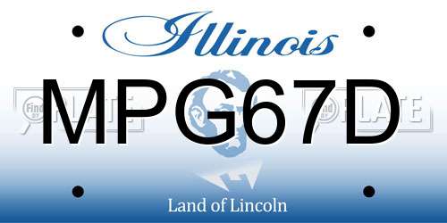 MPG67D Illinois License Plate
