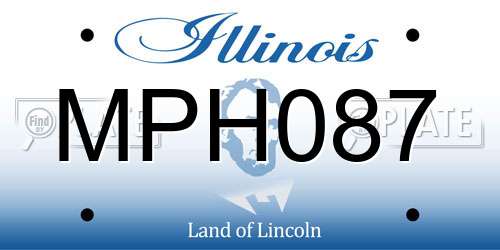 MPH087 Illinois License Plate