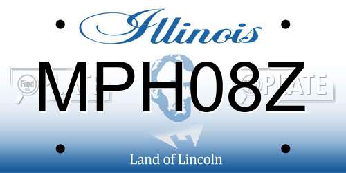 MPH08Z Illinois License Plate