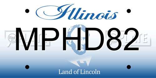 MPHD82 Illinois License Plate