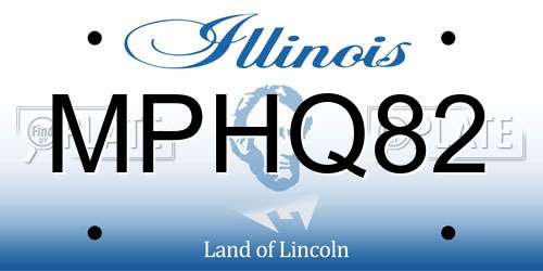 MPHQ82 Illinois License Plate