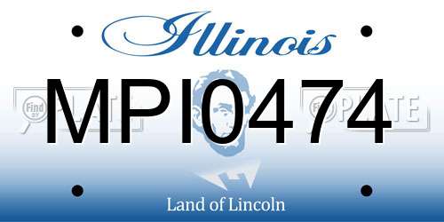 MPI0474 Illinois License Plate