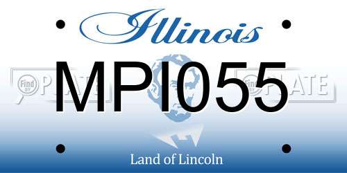 MPI055 Illinois License Plate