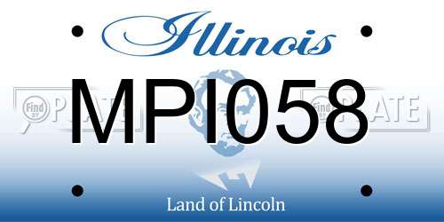 MPI058 Illinois License Plate