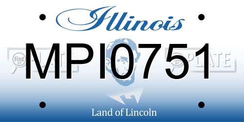 MPI0751 Illinois License Plate