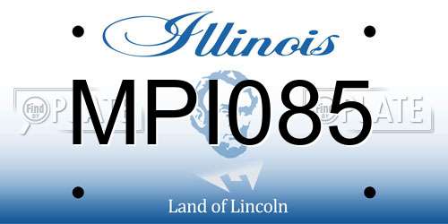 MPI085 Illinois License Plate