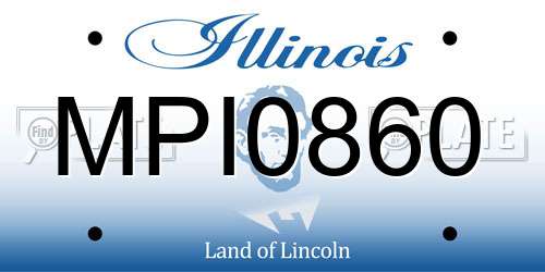 MPI0860 Illinois License Plate