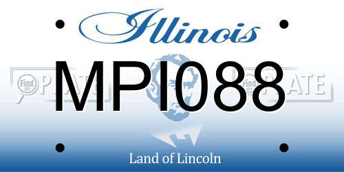 MPI088 Illinois License Plate