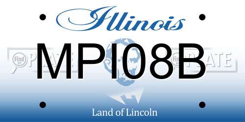 MPI08B Illinois License Plate