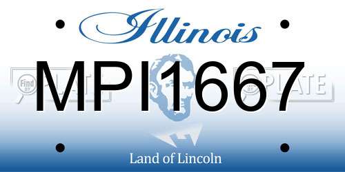 MPI1667 Illinois License Plate