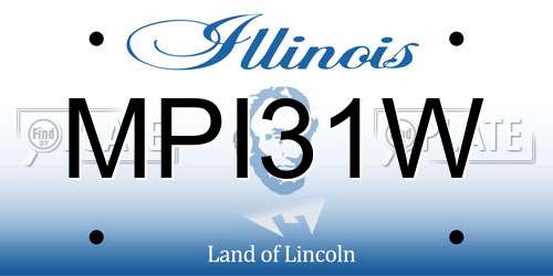MPI31W Illinois License Plate