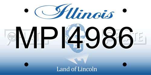 MPI4986 Illinois License Plate