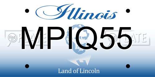 MPIQ55 Illinois License Plate