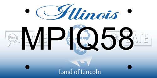 MPIQ58 Illinois License Plate