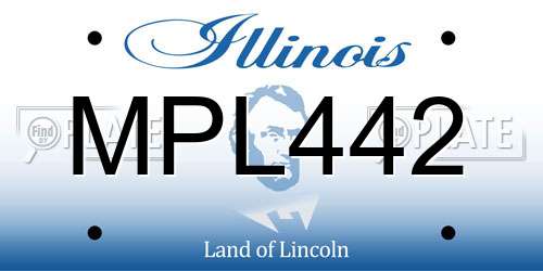 MPL442 Illinois License Plate