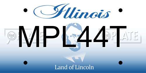 MPL44T Illinois License Plate