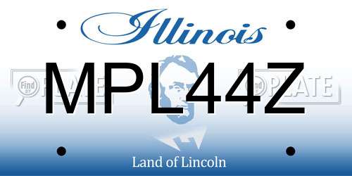 MPL44Z Illinois License Plate