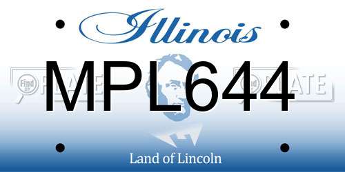 MPL644 Illinois License Plate