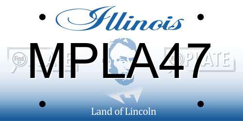 MPLA47 Illinois License Plate