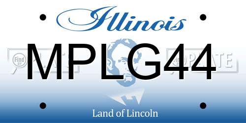 MPLG44 Illinois License Plate