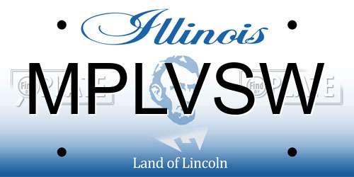 MPLVSW Illinois License Plate