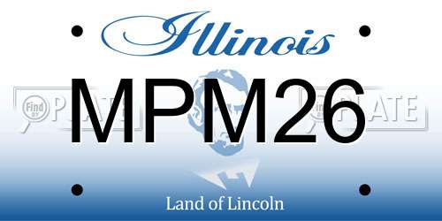 MPM26 Illinois License Plate