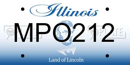 MPO212 Illinois License Plate