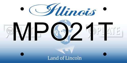 MPO21T Illinois License Plate