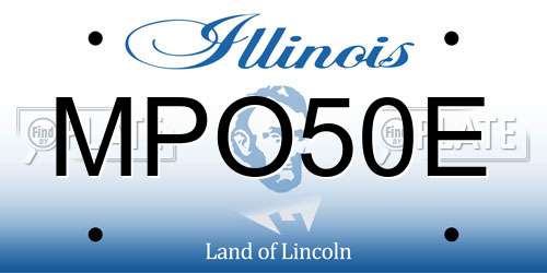 MPO50E Illinois License Plate