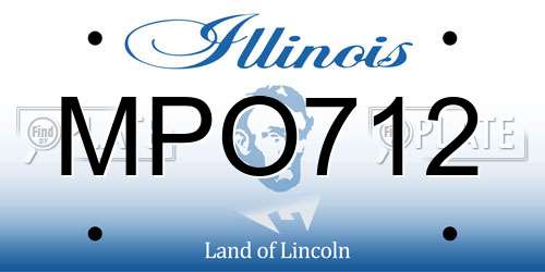 MPO712 Illinois License Plate