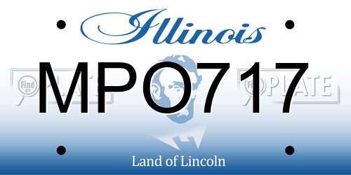MPO717 Illinois License Plate