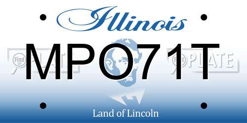 MPO71T Illinois License Plate