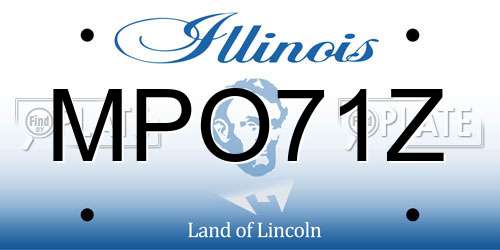 MPO71Z Illinois License Plate