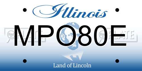 MPO80E Illinois License Plate