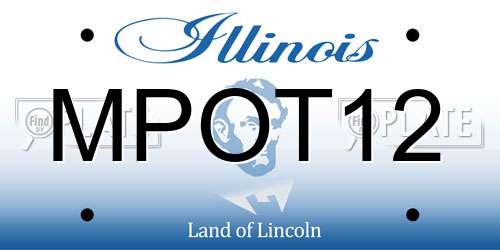 MPOT12 Illinois License Plate