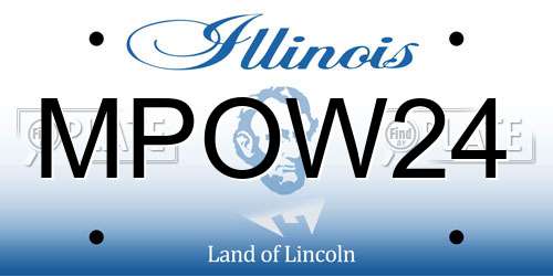 MPOW24 Illinois License Plate