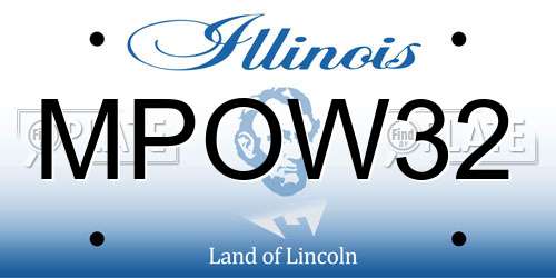 MPOW32 Illinois License Plate