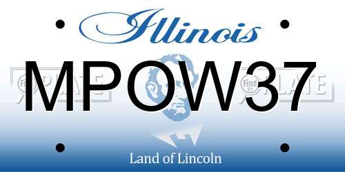 MPOW37 Illinois License Plate